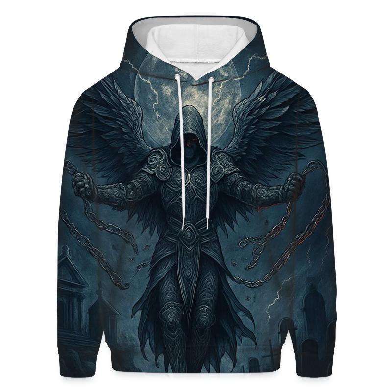The Moonlit Seraph Of Broken Chains premium hoodies