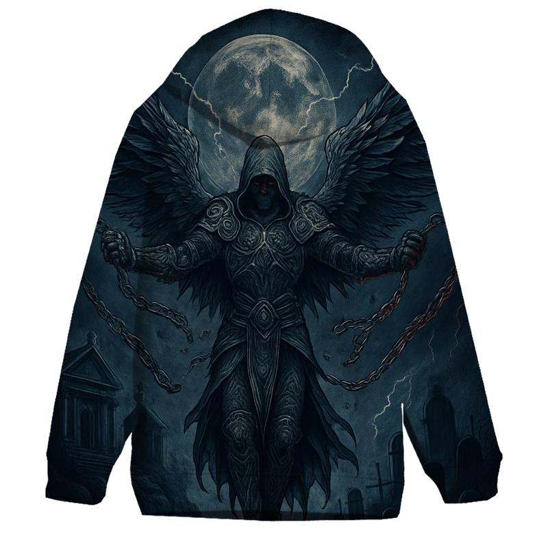 The Moonlit Seraph Of Broken Chains premium hoodies