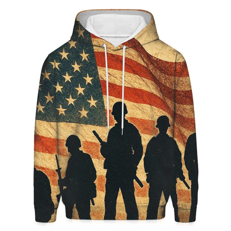 Vintage Battlefield Silhouette Banner lightweight hoodies