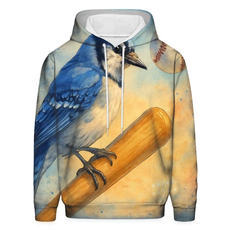 Bat Perch Reverie Blue Jays At Dusk printed hoodies