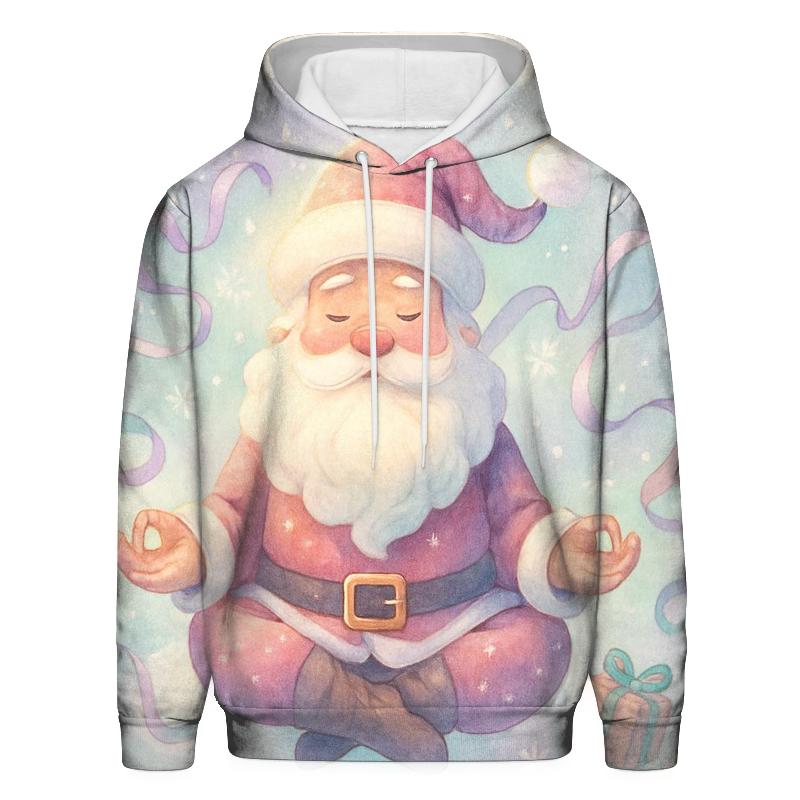 Watercolor Blizzard Dream Santa lightweight hoodies
