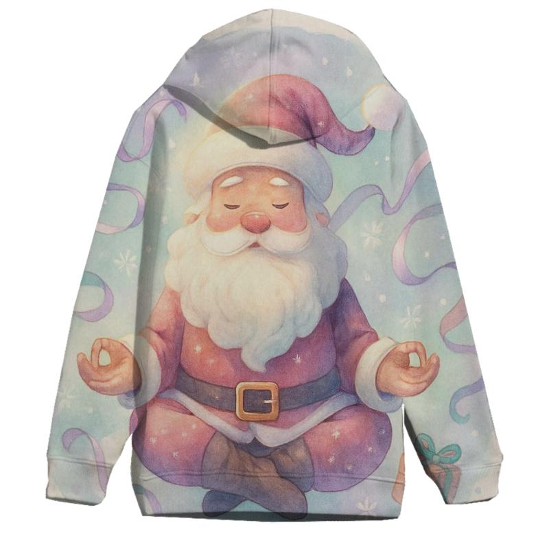 Watercolor Blizzard Dream Santa lightweight hoodies