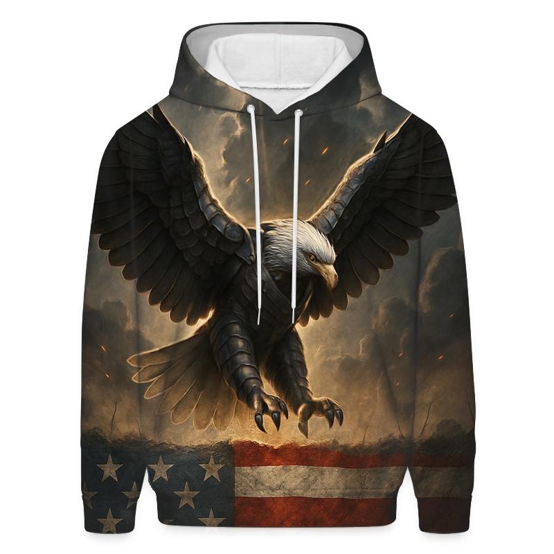 Eagle Of Steel Over The Flag Forged Horizon lightweight hoodies