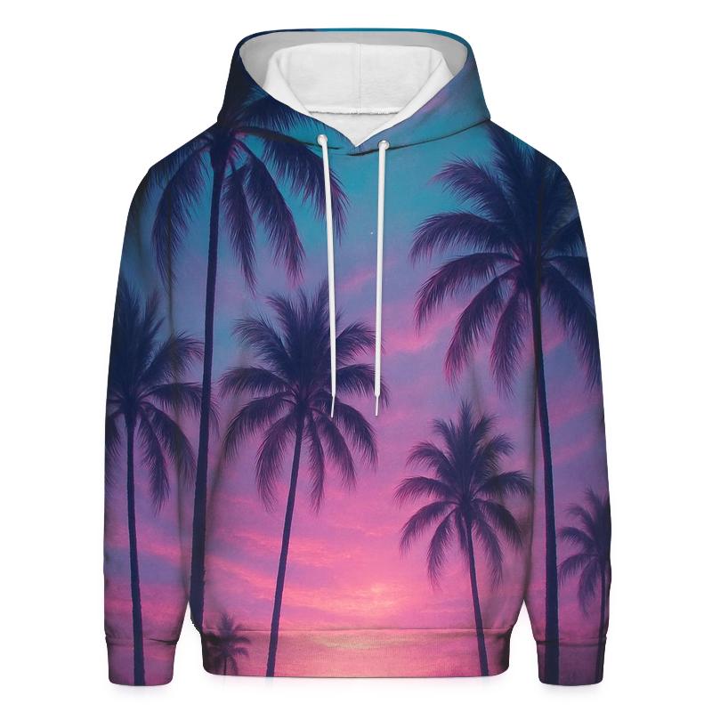 Aurora Palm Mirage lightweight hoodies