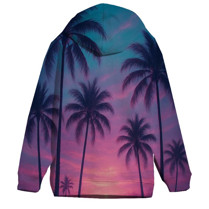 Aurora Palm Mirage lightweight hoodies