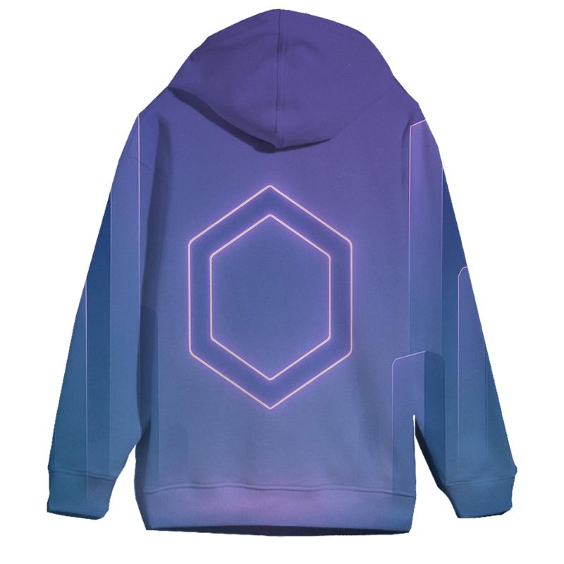 Indigo Mist Geometry Sanctuary zip-up hoodies
