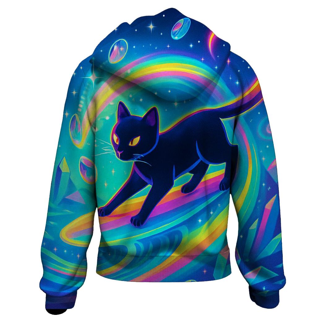 Prism Tide Dreamer Cat zip-up hoodies