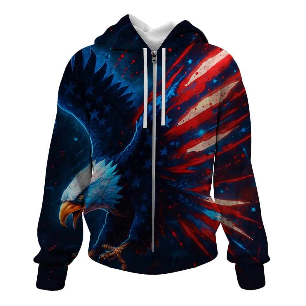 Neon Harbor Eagle Burst lightweight hoodies