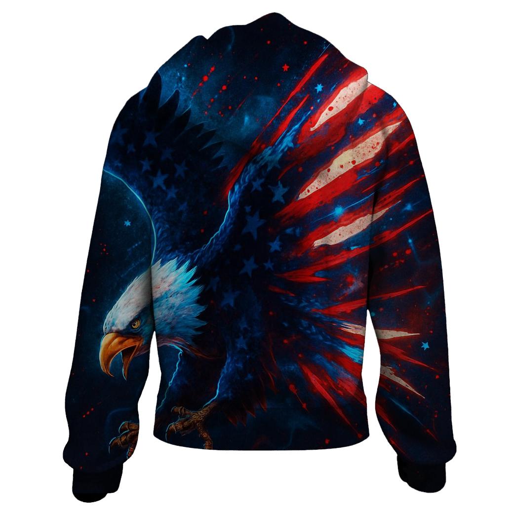 Neon Harbor Eagle Burst lightweight hoodies