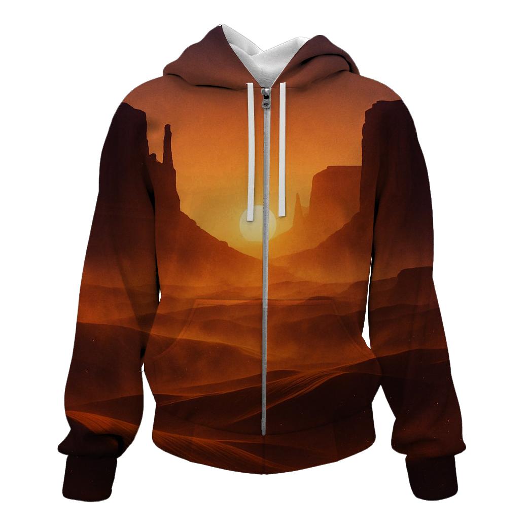 Canyon Of The Slow Sun zip-up hoodies