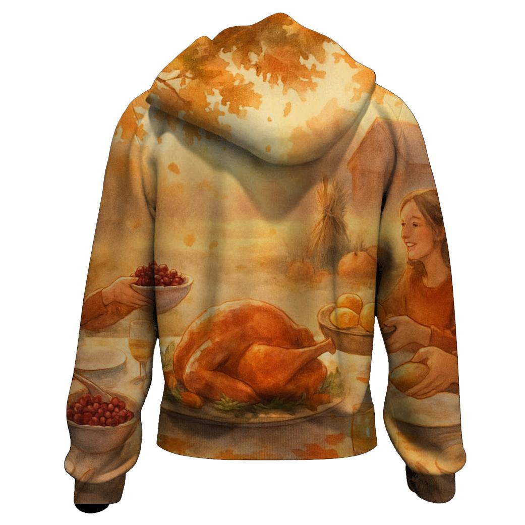 Autumn Feast Under A Sunbeam Canopy printed hoodies