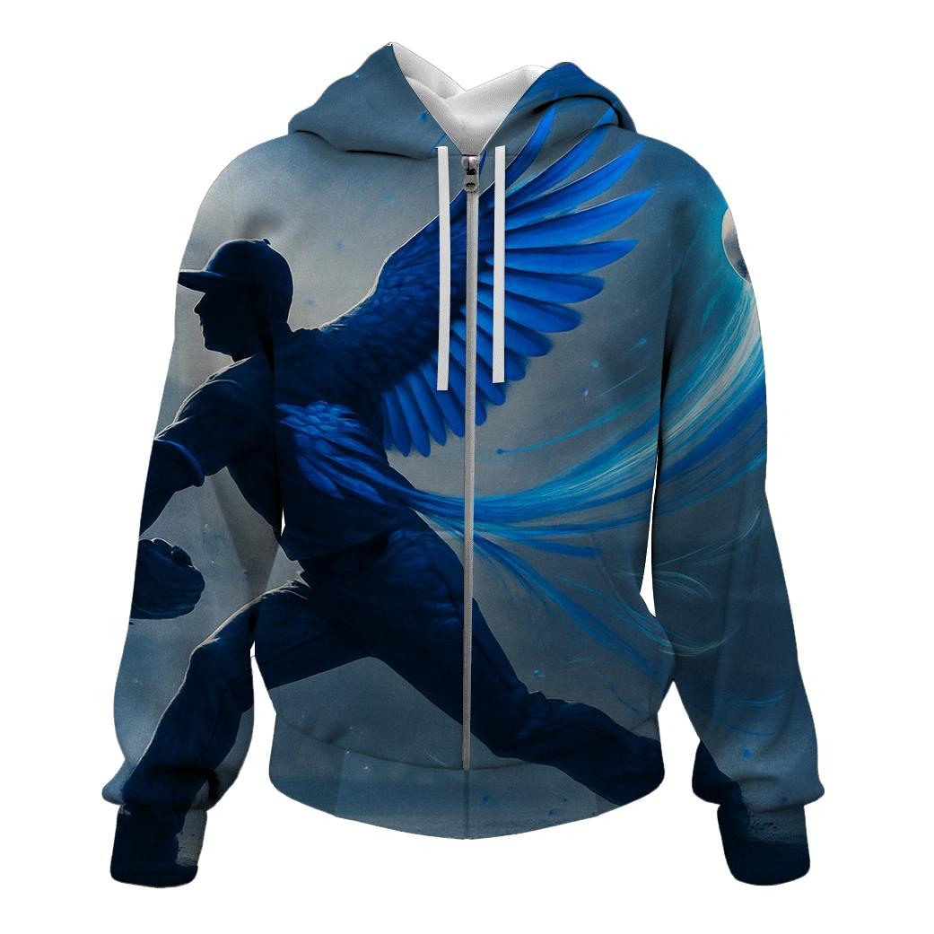 Midnight Arc Slider With Blue Jays Wings premium hoodies