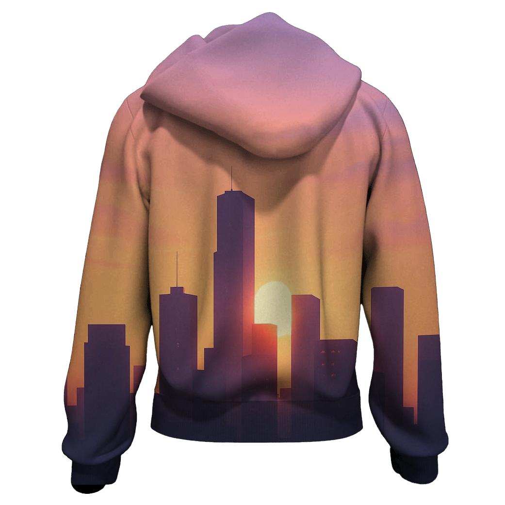 Skyglass City Afterglow zip-up hoodies