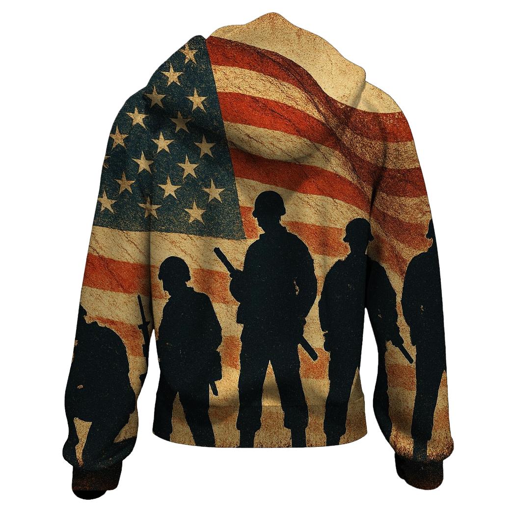 Vintage Battlefield Silhouette Banner printed hoodies