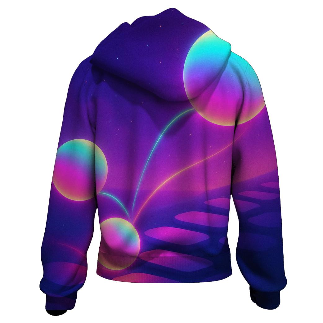 Neon Orbit Playground hoodie styles