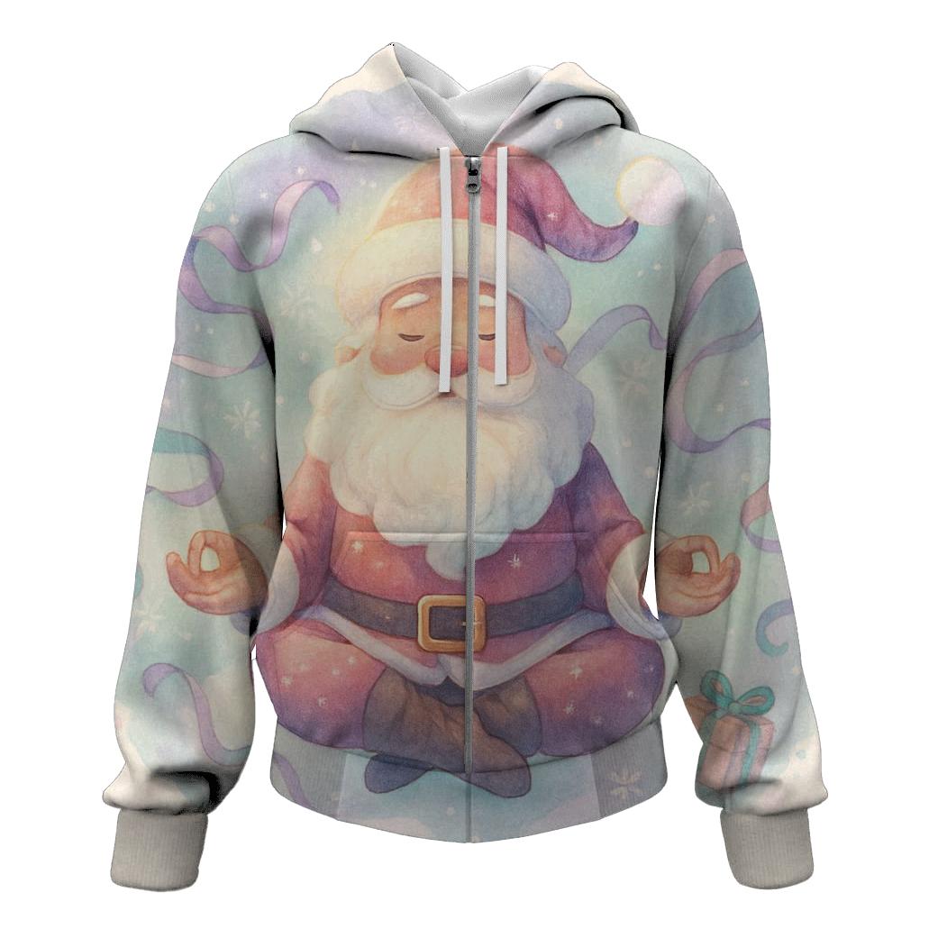 Watercolor Blizzard Dream Santa hoodies fashion
