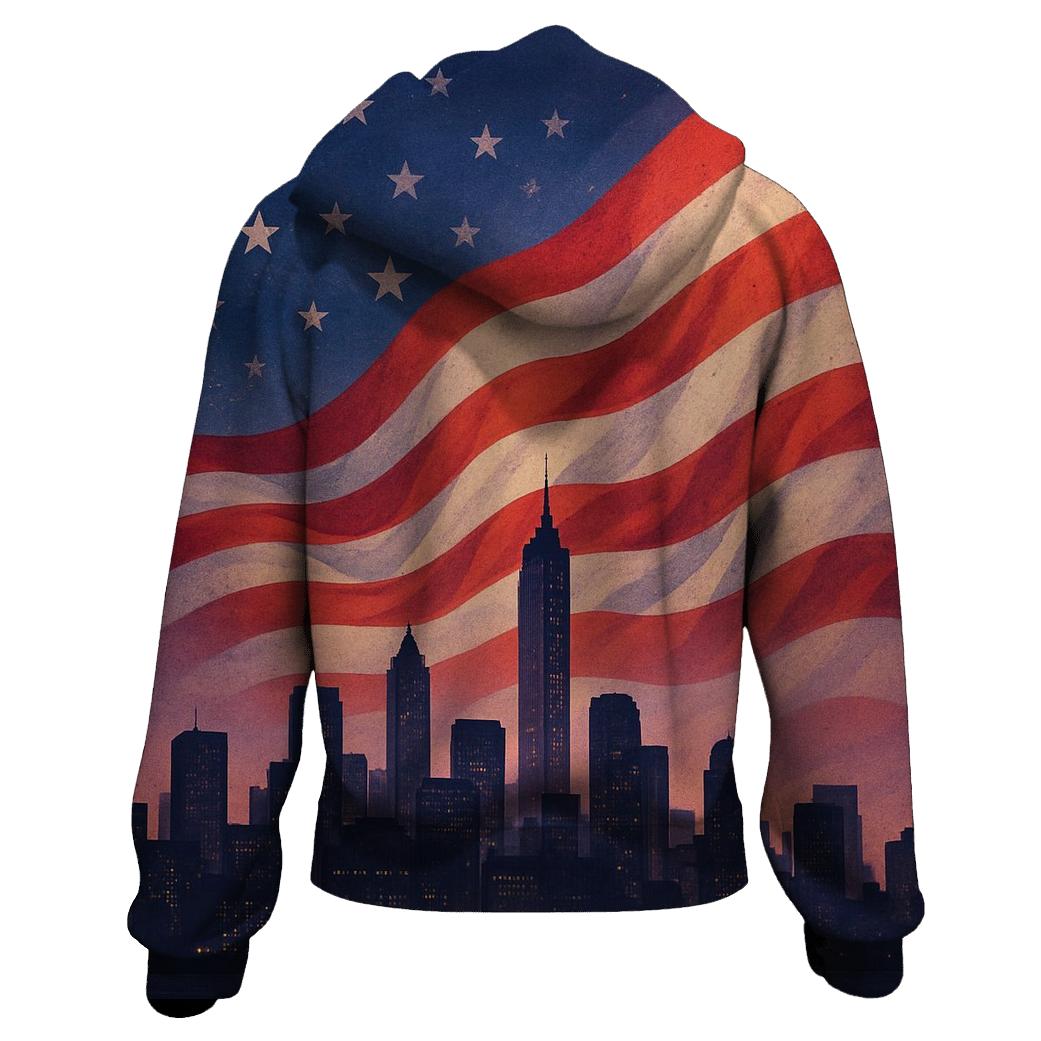 Skyline Flag Horizon Merge zip-up hoodies
