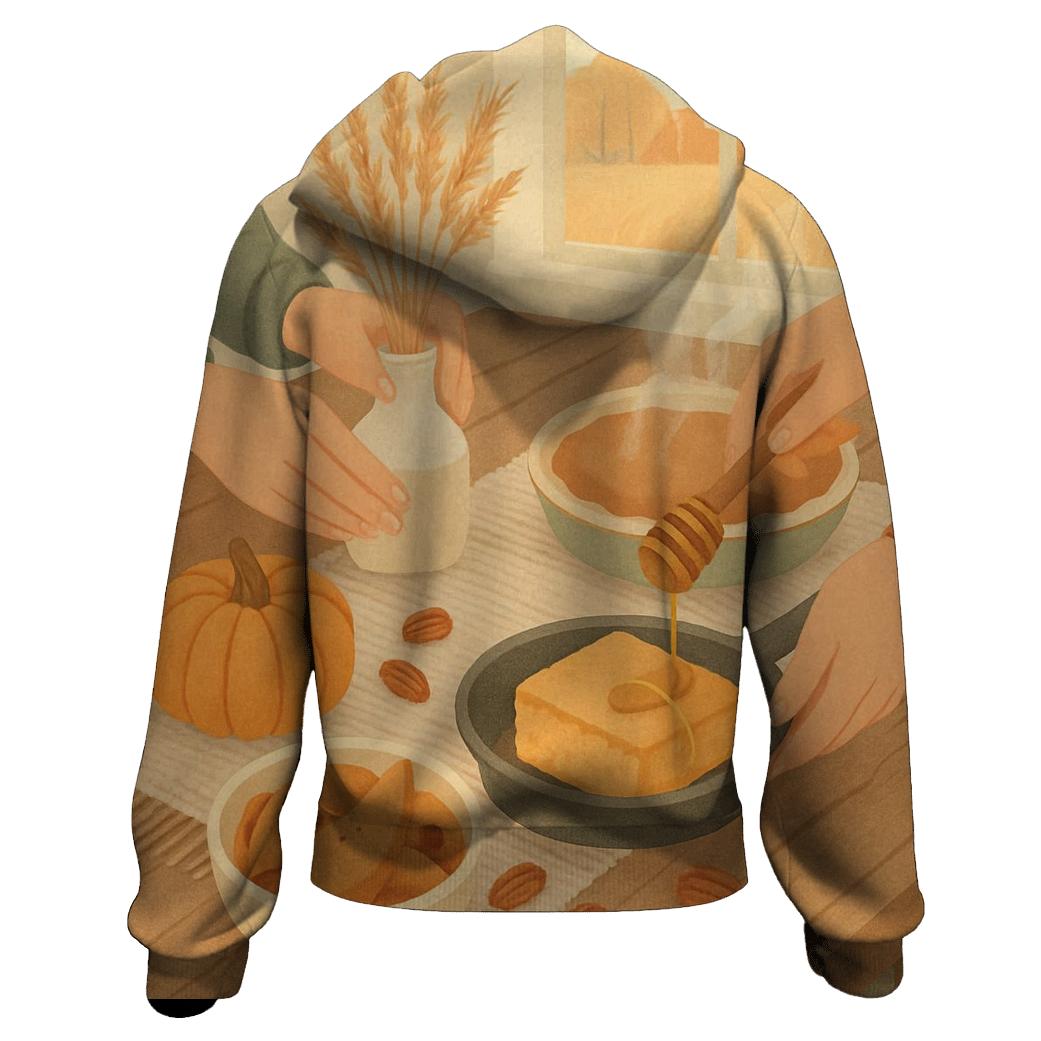 Farmhouse Morning Gratitude Spread printed hoodies