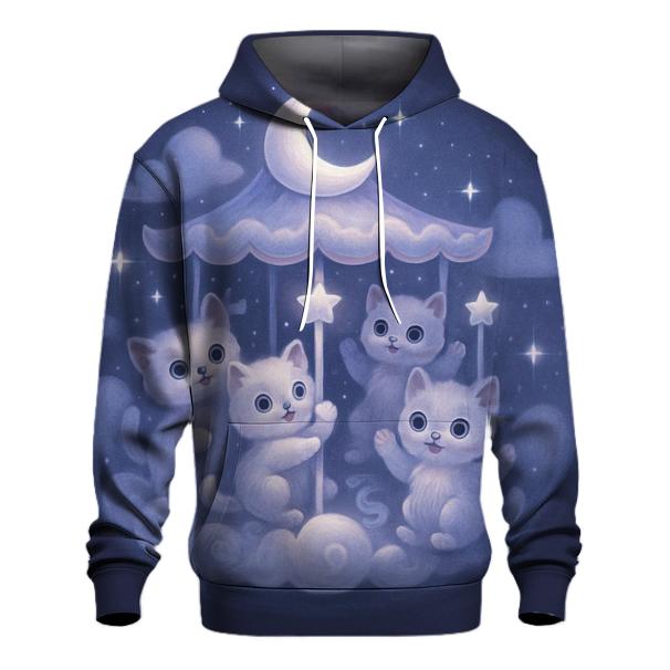 Moonlit Cloud Kitten Carousel heavyweight hoodies