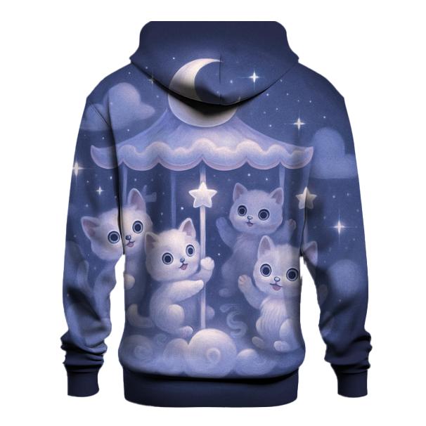 Moonlit Cloud Kitten Carousel heavyweight hoodies