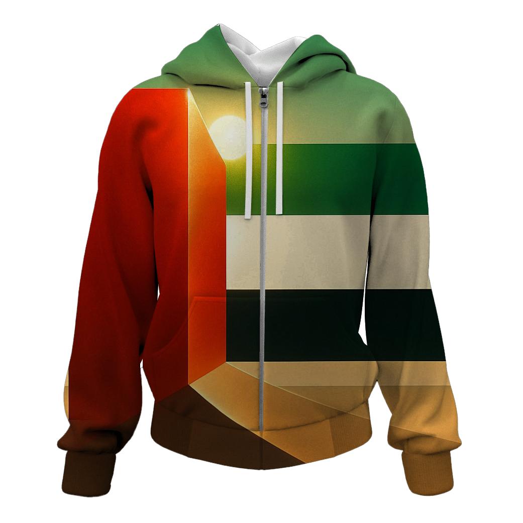 Golden Desert Geometry Of United Arab Emirates graphic hoodies