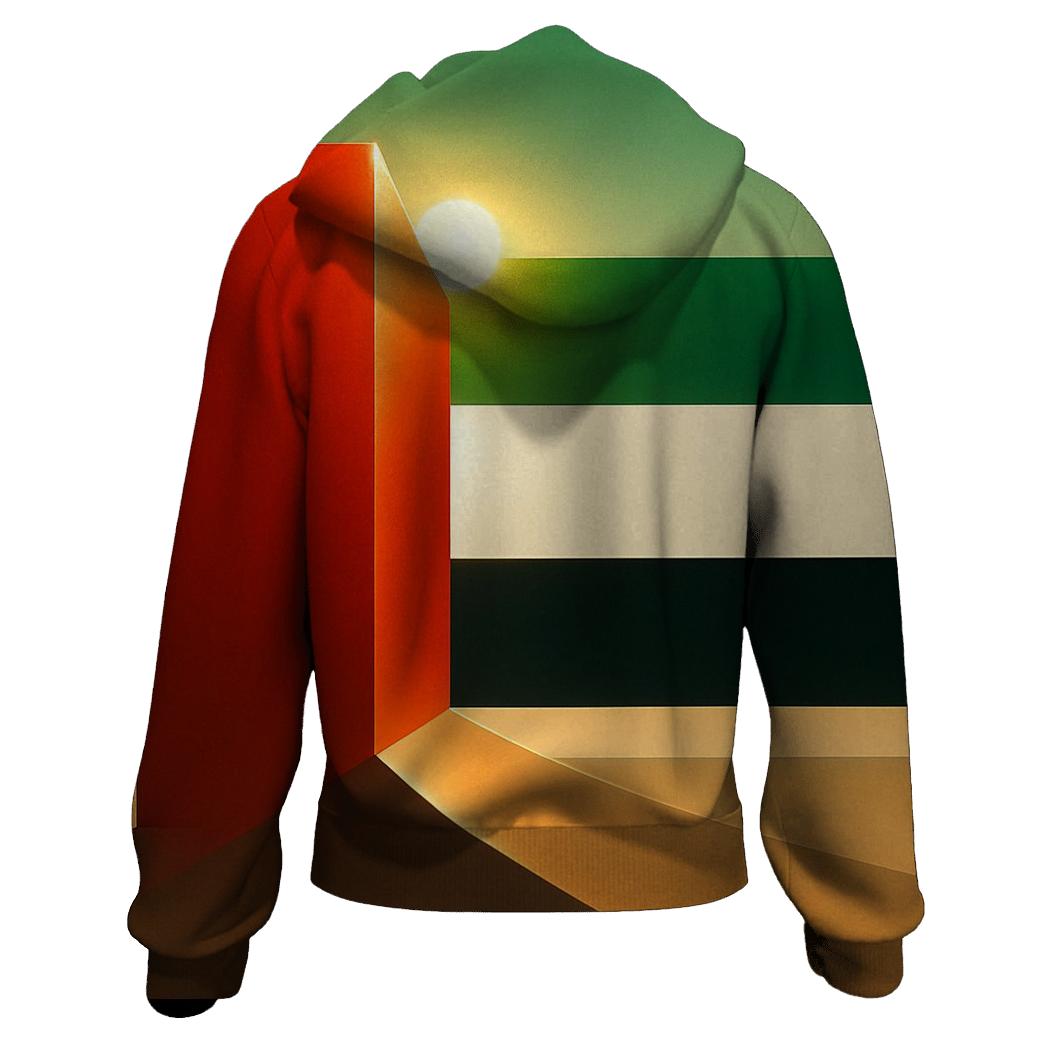Golden Desert Geometry Of United Arab Emirates graphic hoodies