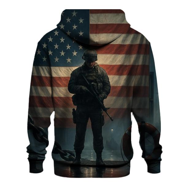 Harbor Vigil Under The Stars And Stripes printed hoodies