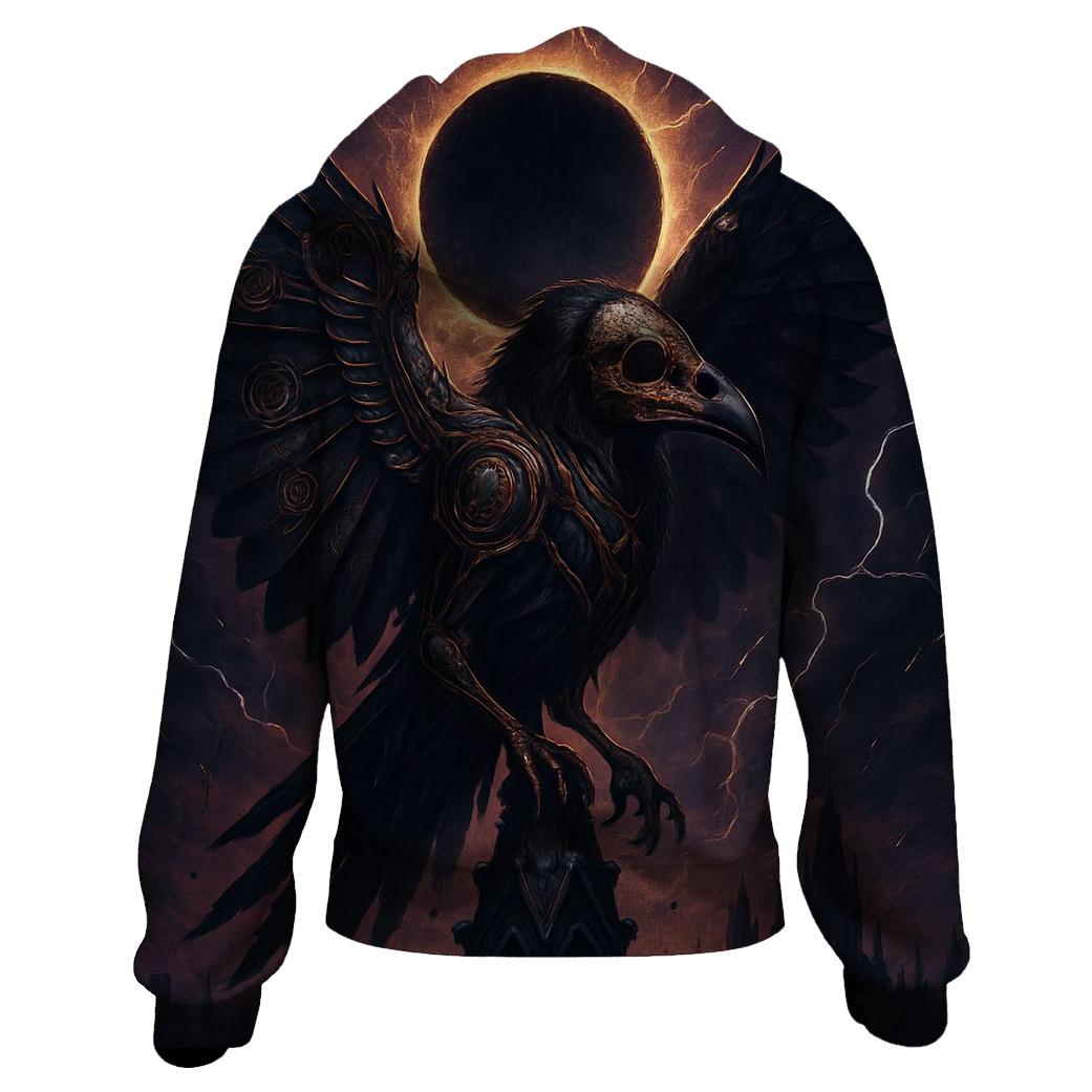 Raven Of The Copper Eclipse embroidered hoodies