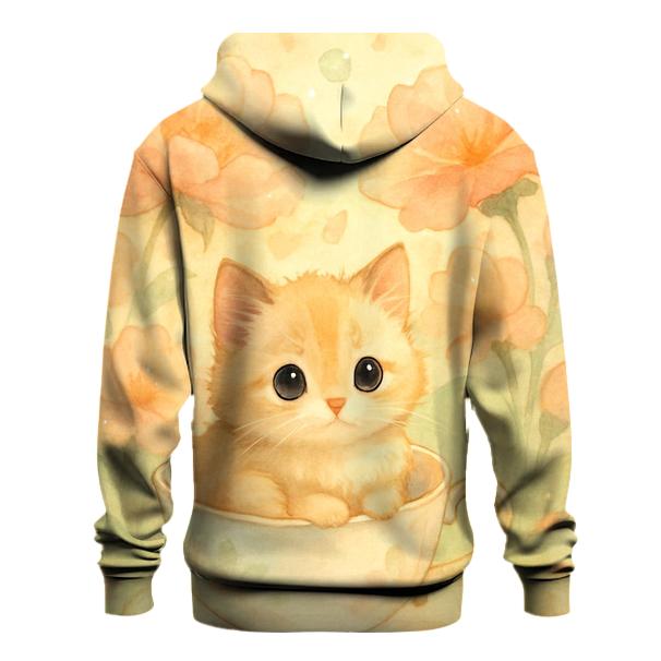 Sunrise Tea Garden Kitten Nap hoodie trends