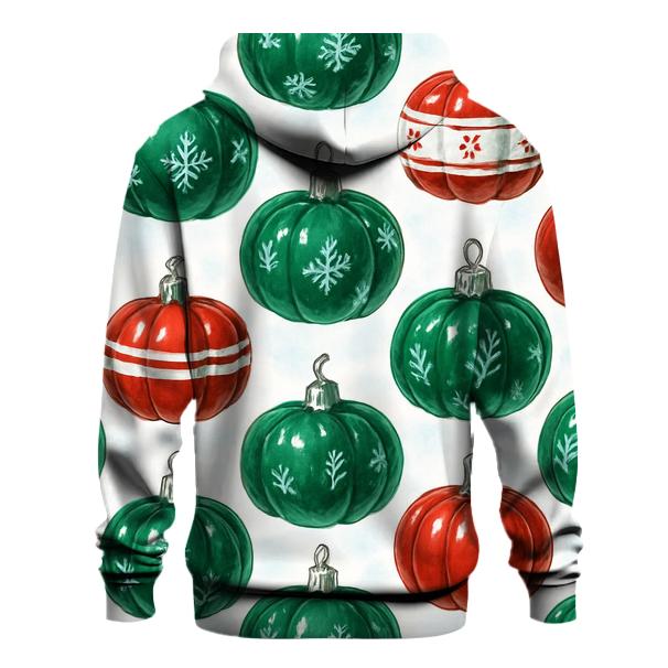 Ornament Pumpkin Grid On White Background embroidered hoodies