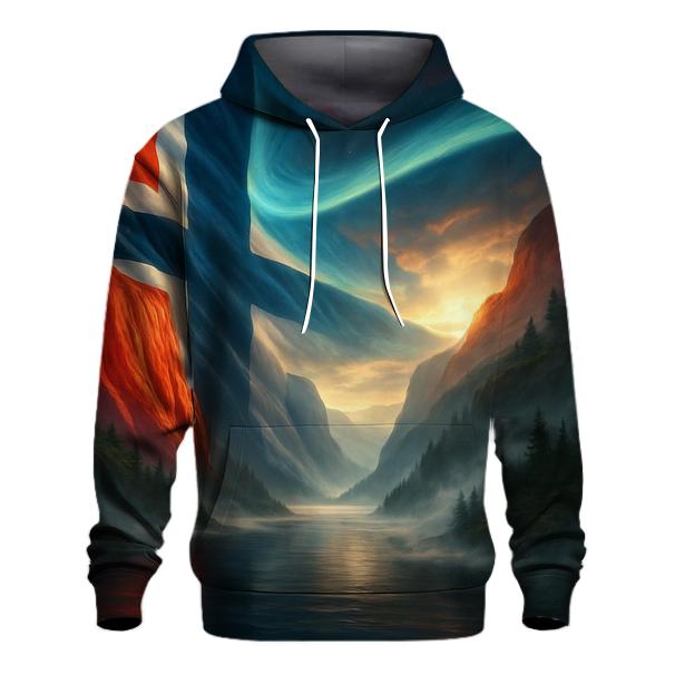 Aurora Fjord Flag Of Norway hoodie trends