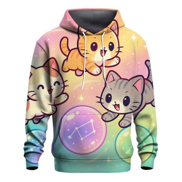 Starlight Bubble Orbit Kittens pullover hoodies