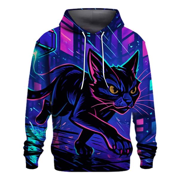 Neon Alley Courier Cat hoodie trends