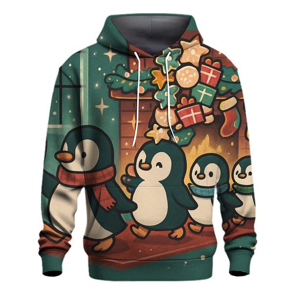 Penguin Cookie Parade At The Fireplace hoodie trends