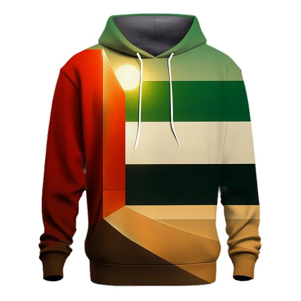 Golden Desert Geometry Of United Arab Emirates heavyweight hoodies