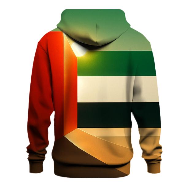 Golden Desert Geometry Of United Arab Emirates heavyweight hoodies