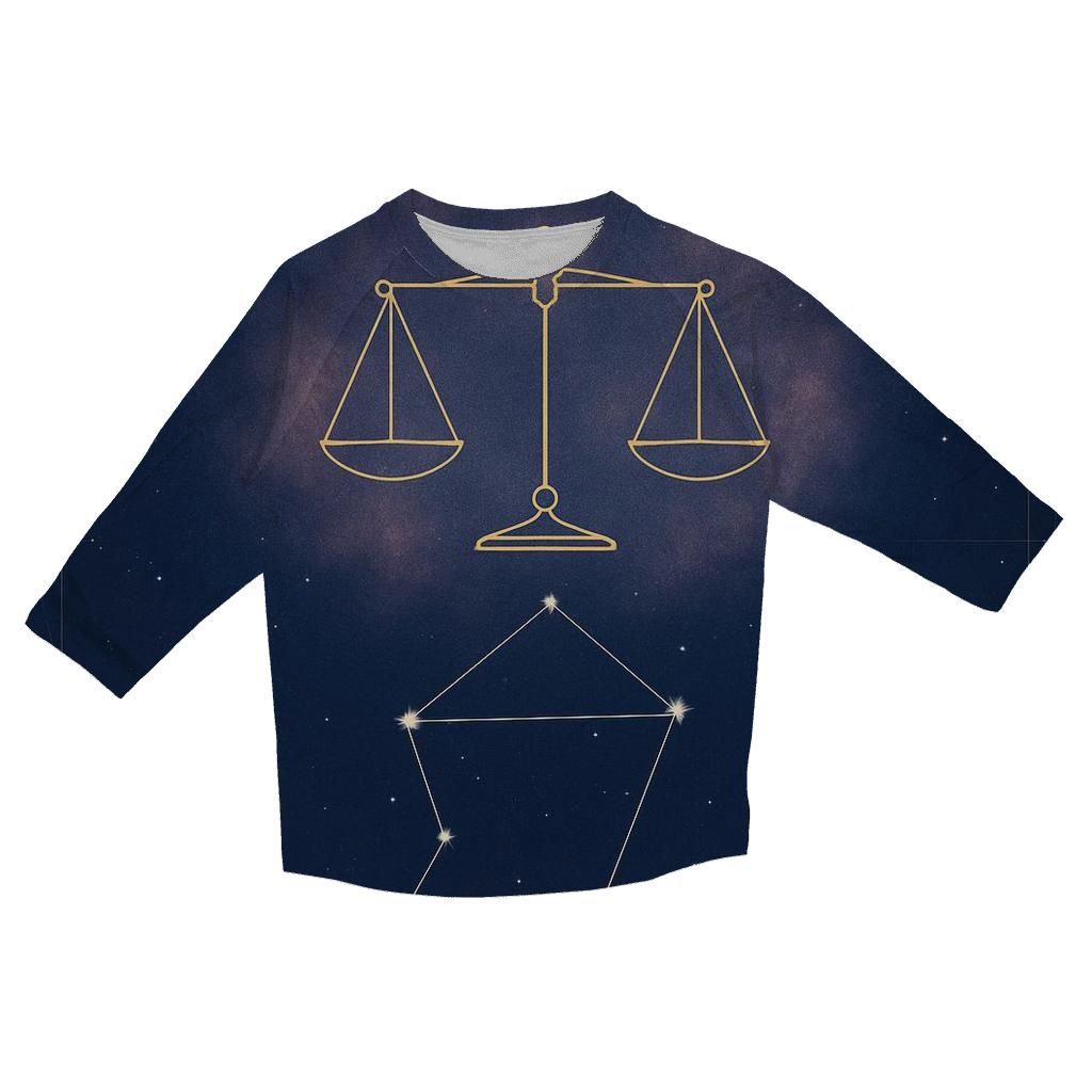 Libra Equinox Balance Star Chart stylish quarter sleeve tops
