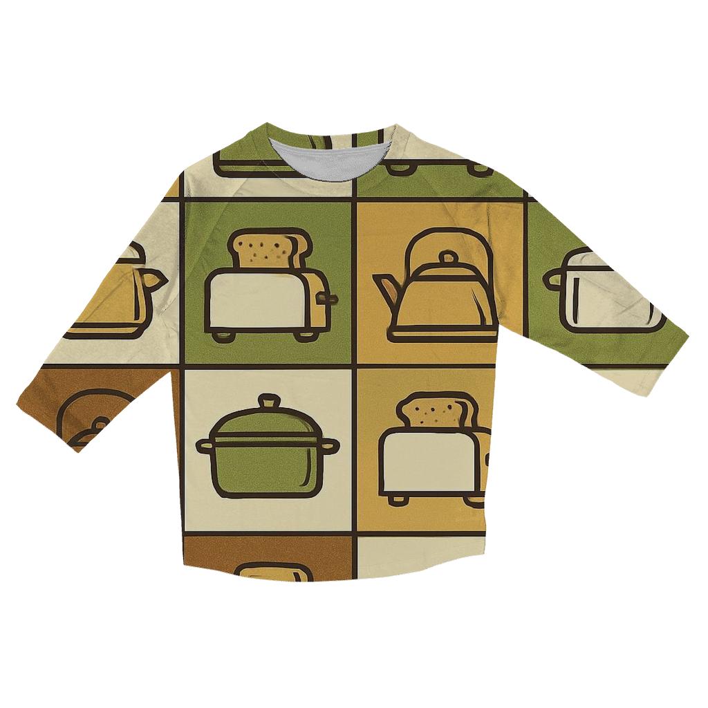 Avocado Kitchen Tile Groove designer 3/4 sleeve blouses