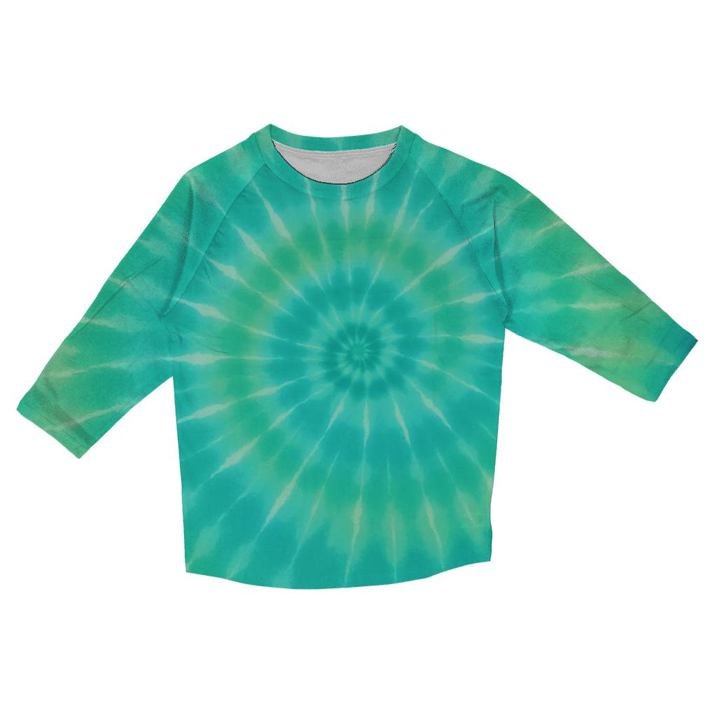 Aurora Spiral Overdye Vortex casual three quarter sleeve shirts