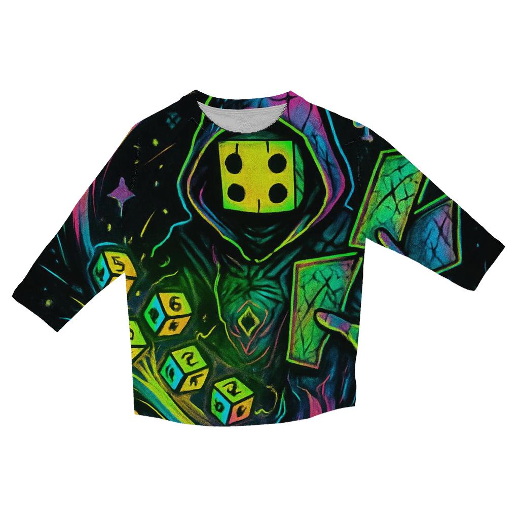 Dicefall Oracle printed three quarter sleeve shirts