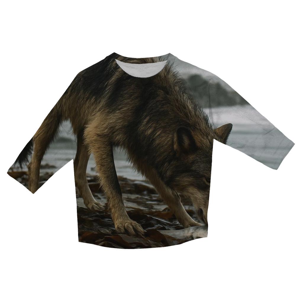 Coastal Wolf Kelp Forage personalized 3/4 sleeve tees