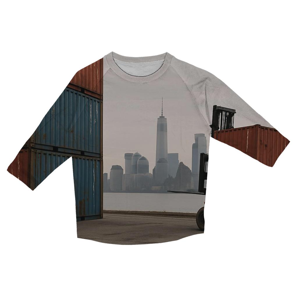 Maritime Freight Foreground At Red Hook fashion 3/4 sleeve shirts