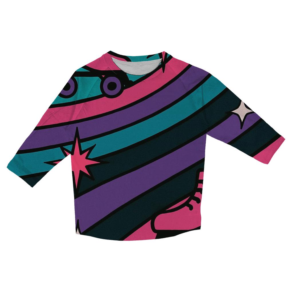 Roller Rink Neon Lanes designer 3/4 sleeve blouses