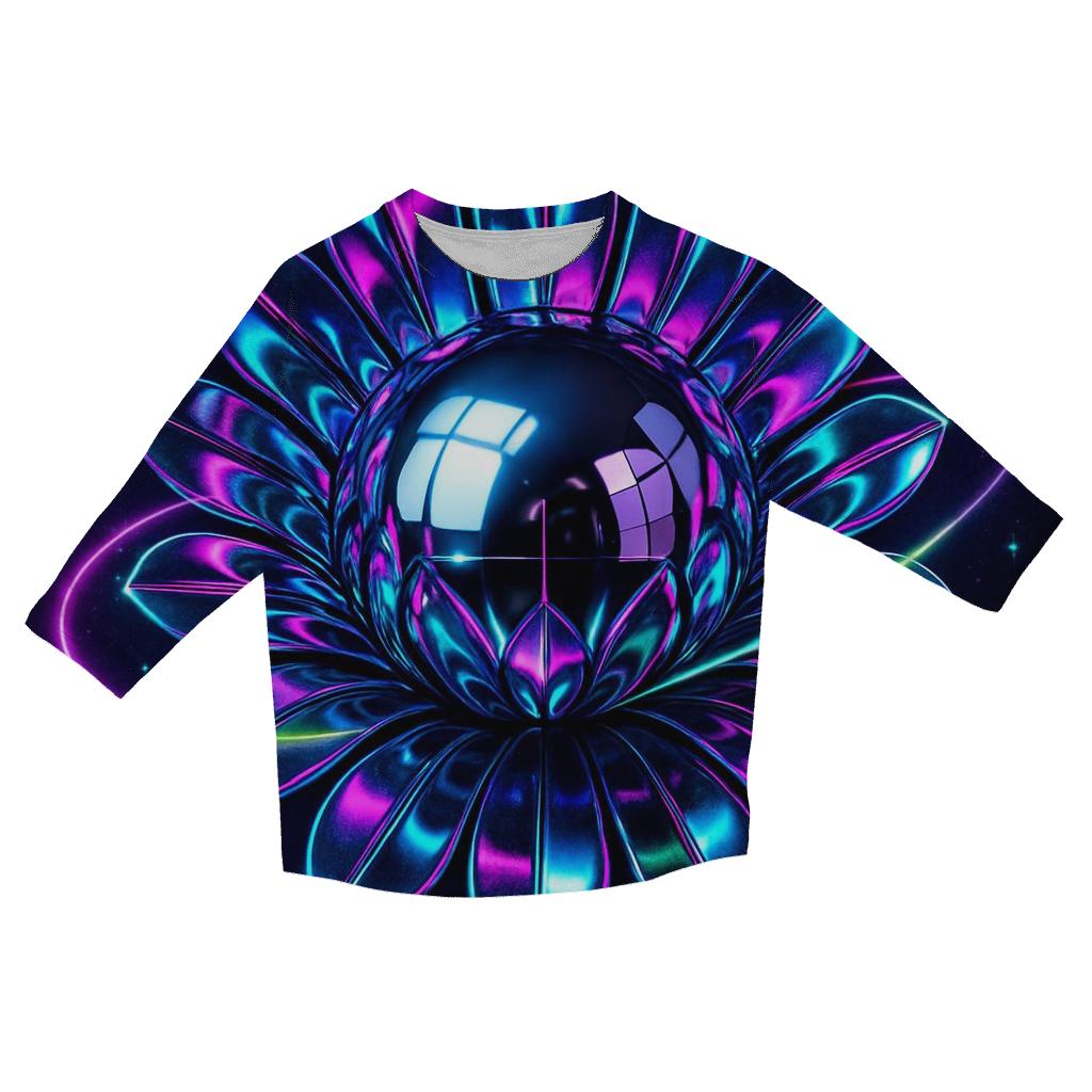 Chrome Orbit Disco Bloom casual three quarter sleeve shirts