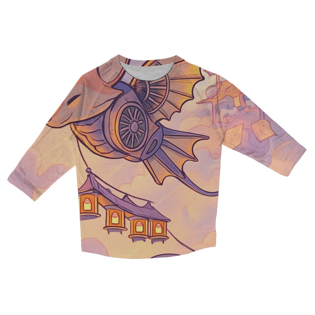 Kite Engine Over The Cloud Bazaar trendy 3/4 sleeve tops