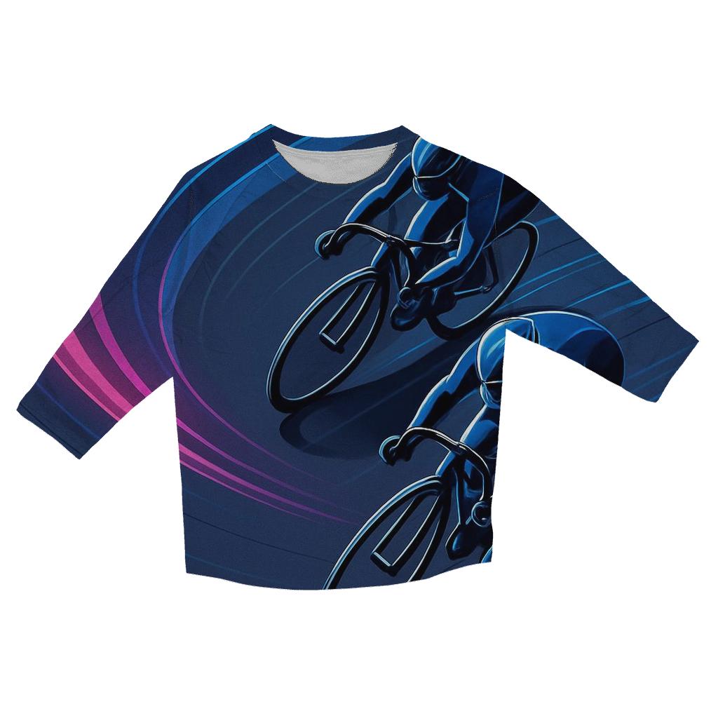 Neon Velodrome Night Pursuit casual three quarter sleeve shirts