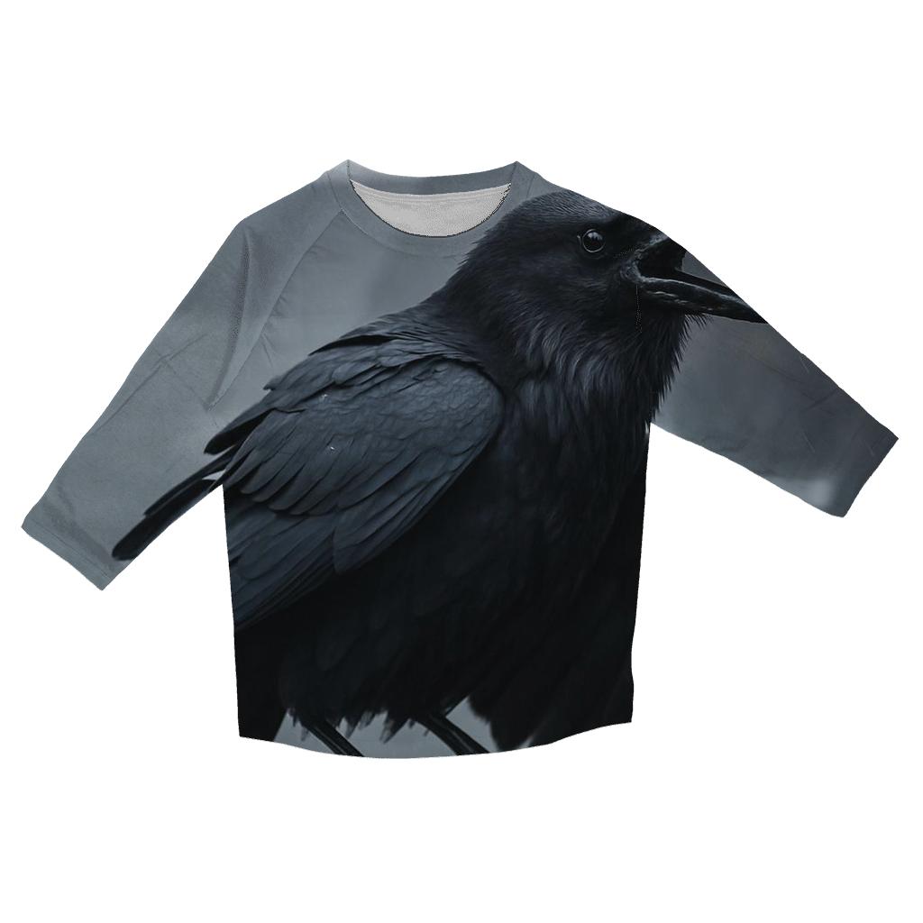 Basalt Ledge Mantling Common Raven personalized 3/4 sleeve tees