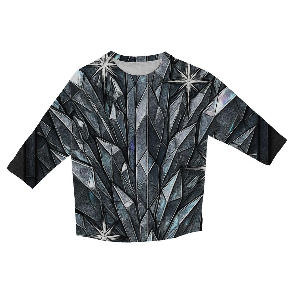 Charcoal Prism Cathedral casual three quarter sleeve shirts