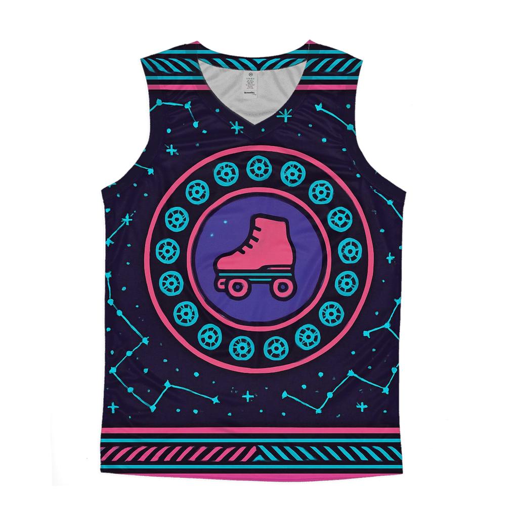 Laser Roller Rink Constellations designer workout tanks