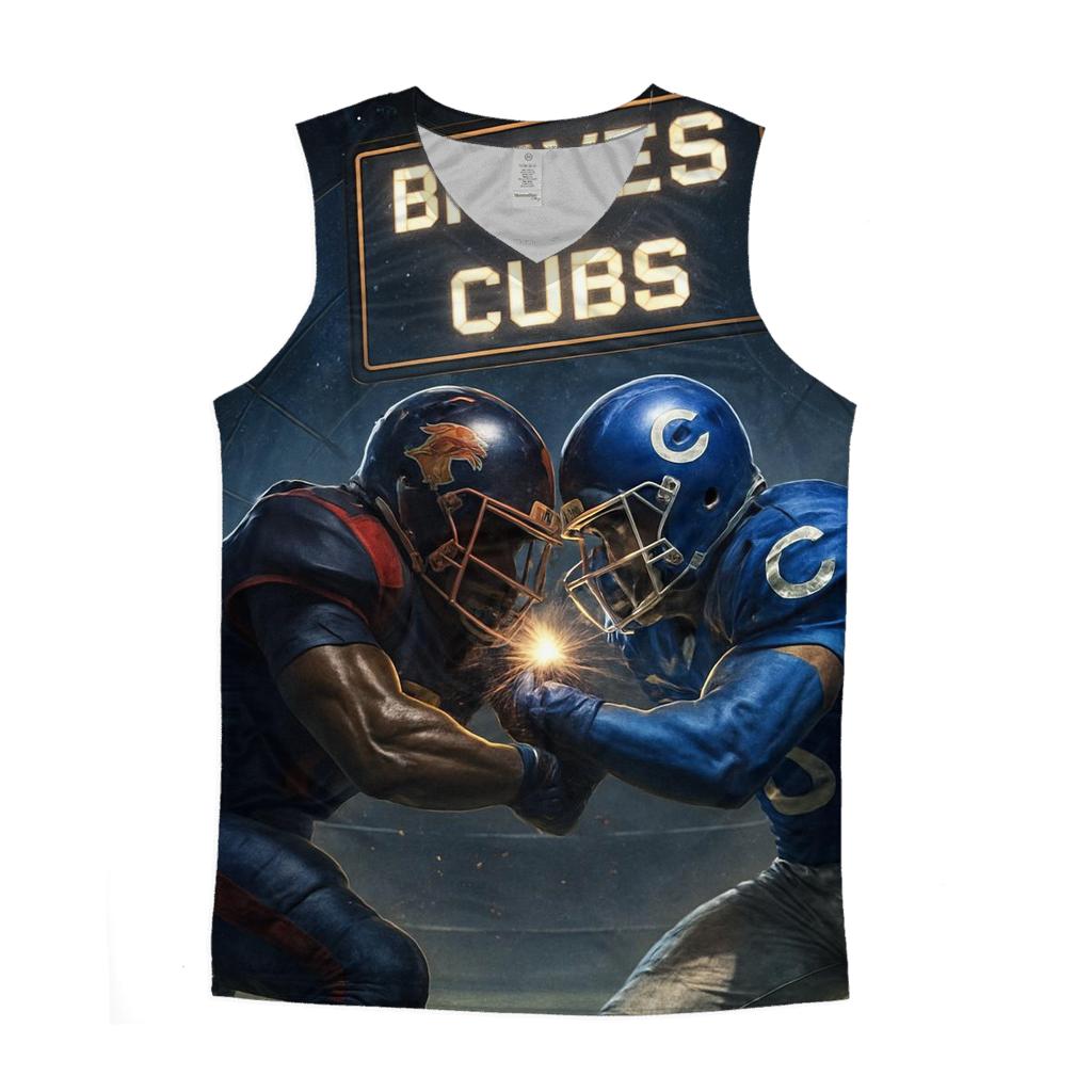 Astro Helmet Clash Braves Versus Cubs sports performance tank tops